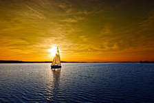 Схема вышивки «корабль в море»