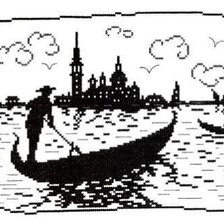 Схема вышивки «гондола»