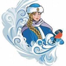 Схема вышивки «снегурочка»