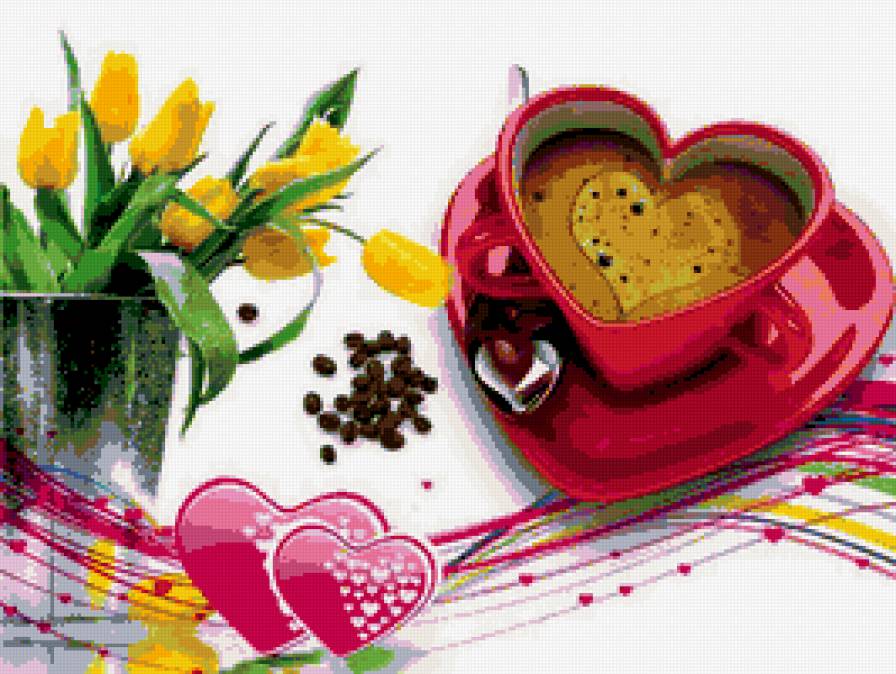 №179566 - тюльпаны, для кухни, кофе, утро - предпросмотр