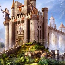 Схема вышивки «замок»