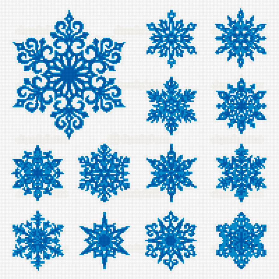 снежинки - предпросмотр