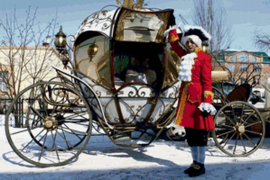 карета - упряжка, коляска, экипаж, карета, лошади, белая, кареты - предпросмотр