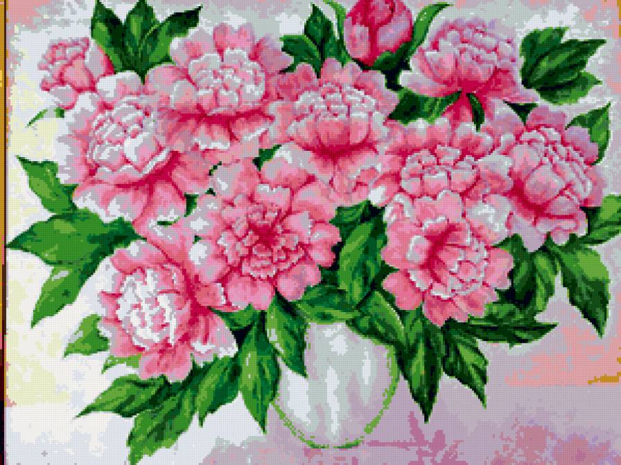 пионы - цветы, пионы, букет - предпросмотр