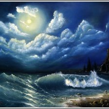 Схема вышивки «морской пейзаж»