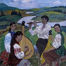 Схема вышивки «Бандуристки»