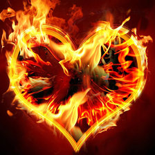 Схема вышивки «пылающее сердце»