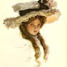 Схема вышивки «дама»