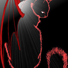 Схема вышивки «дьявольская кошка»