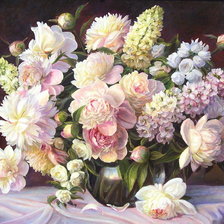 Схема вышивки «pembe çiçekler»