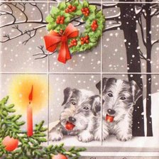 Схема вышивки «Собачки»