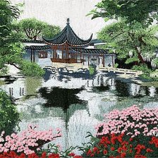 Схема вышивки «китайский домик»