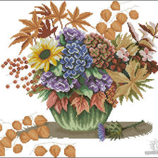 Схема вышивки «букет осени»