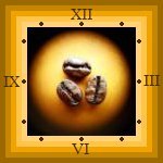 Схема вышивки «Часы - кофе»