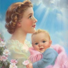 Схема вышивки «мама и младенец»