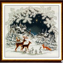 Схема вышивки «Зима»