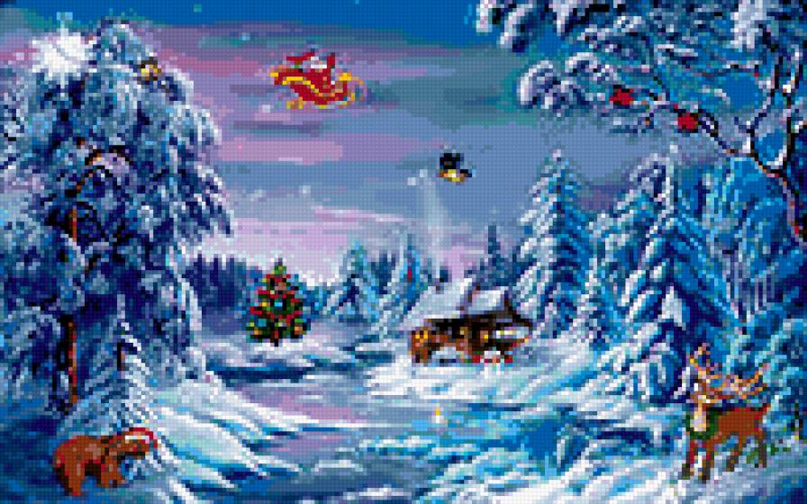 зима - ели, лес, дед мороз, зима, мороз, пейзаж, иней, природа - предпросмотр