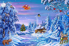 Схема вышивки «зима»