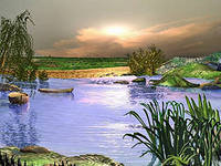 Схема вышивки «озеро»