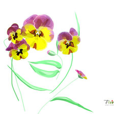 Схема вышивки «Женщина-цветок»