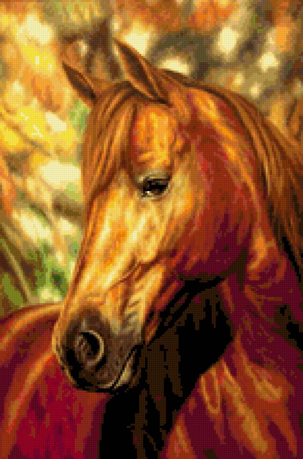 Рыжий конь - конь, животные - предпросмотр