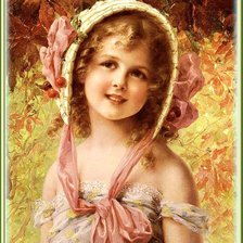 Схема вышивки «нежный девичий портрет»