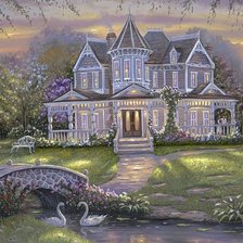 Схема вышивки «Дом»