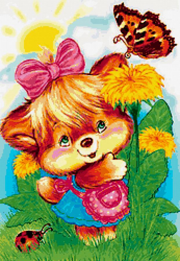 Лисенок - бабочка, лисенок - предпросмотр