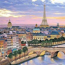 Схема вышивки «Вечерний Париж»