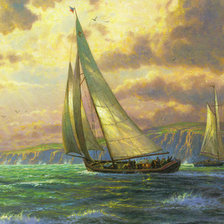 Схема вышивки «парусник»