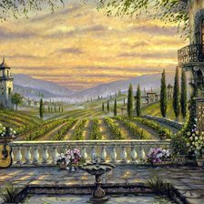 Схема вышивки «вид с терассы»