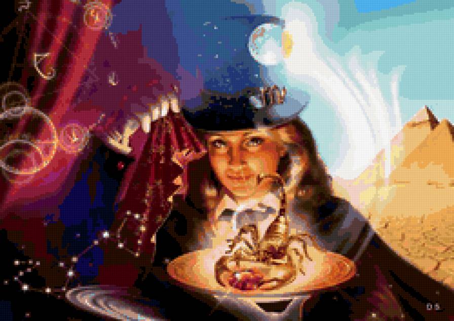 №181289 - фентези, скорпион, гороскоп, зодиак - предпросмотр