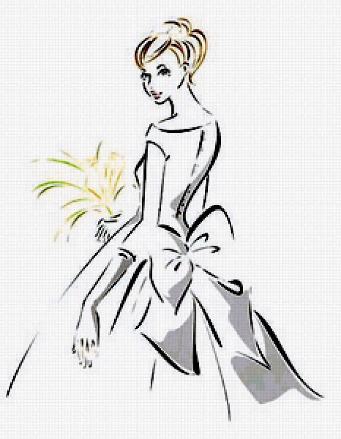 Девушка - силуэт, девушка - предпросмотр