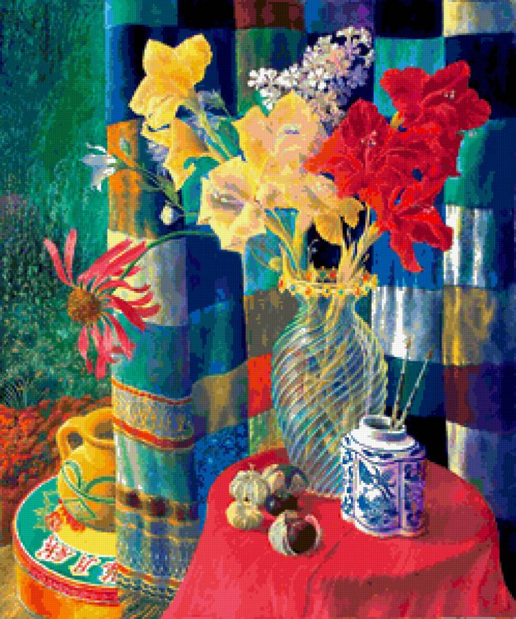 цветы - цветы, букет, гладиолусы - предпросмотр