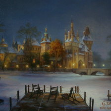 Схема вышивки «городской пейзаж»