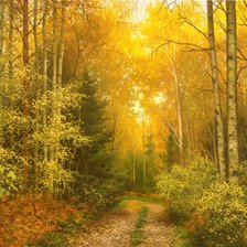 Схема вышивки «осенний пейзаж»