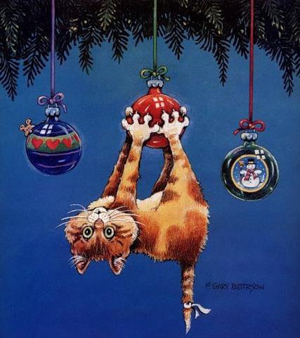 Кот проказник - мышь, игрушки, кот, новый год - оригинал