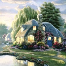 Схема вышивки «Сказочный домик»