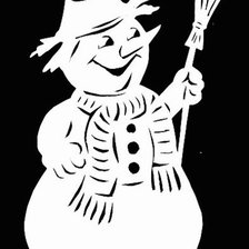 Схема вышивки «снеговик»