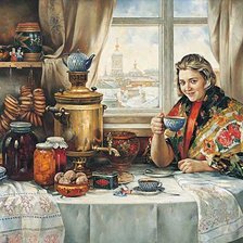 Схема вышивки «чаепитие»