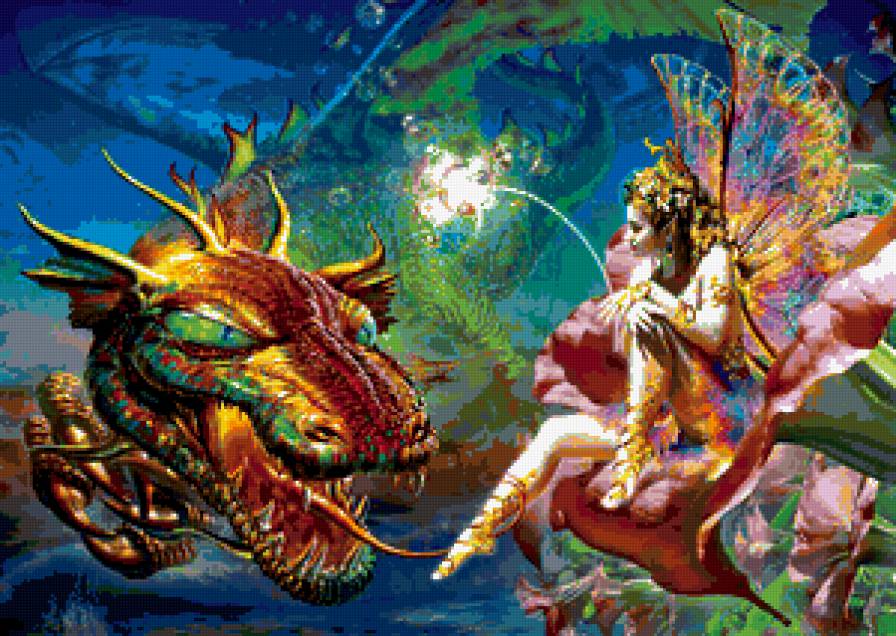 №181868 - дракон, сказка, фентези, фея - предпросмотр