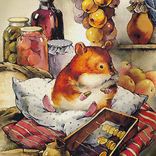 Схема вышивки «Запасливый хомяк»