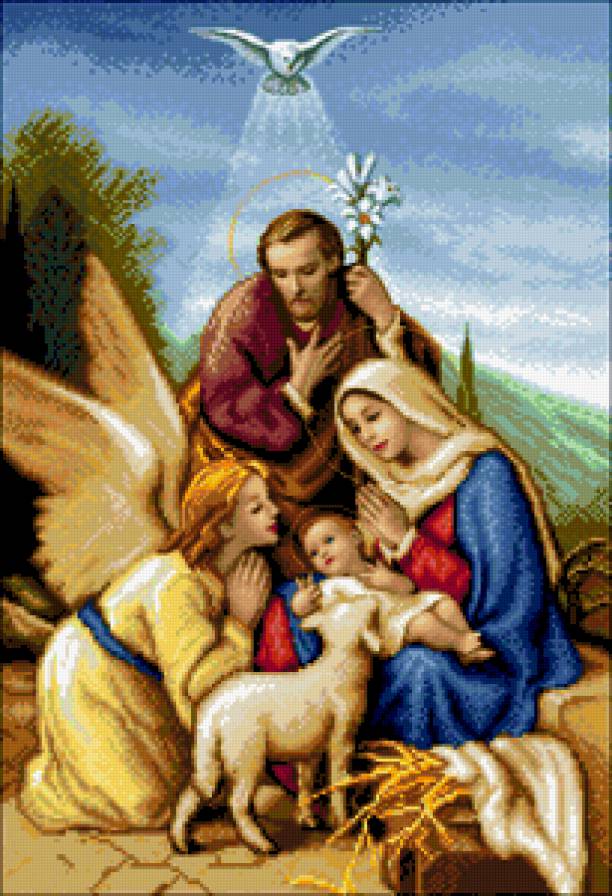 Мария и младенец - икона, иисус, мария, ангел, младенец - предпросмотр