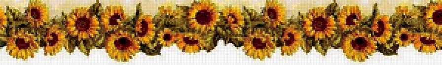 подсолнухи - край скатерти, салфетка.. - предпросмотр