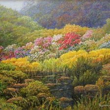 Схема вышивки «Цветущие холмы»