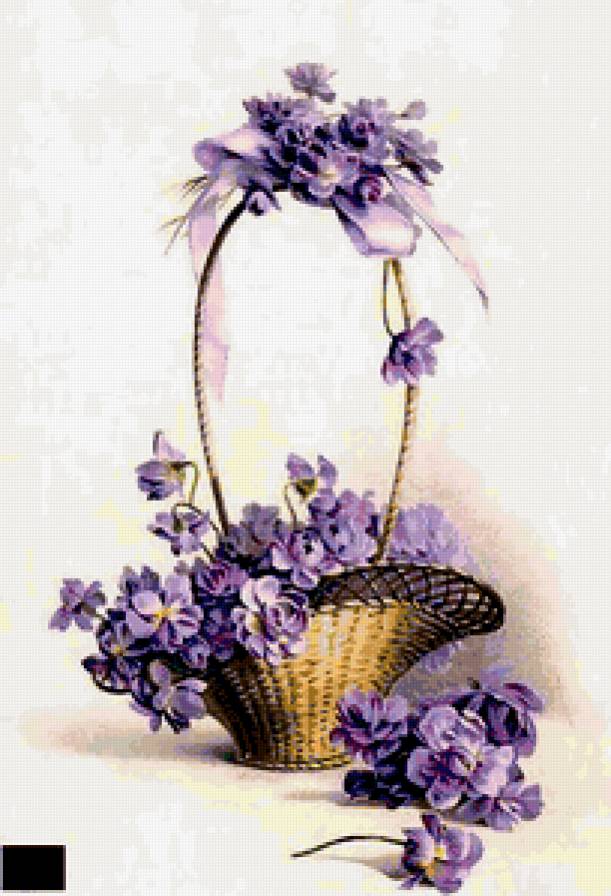 №182285 - корзина, ваза, цветы, букет - предпросмотр