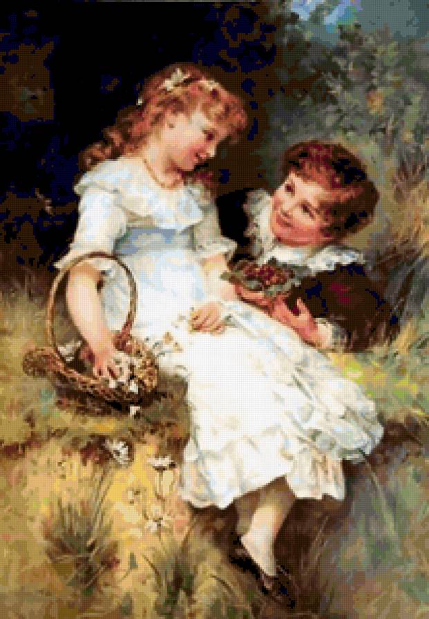 Дети  на опушке - люди - предпросмотр