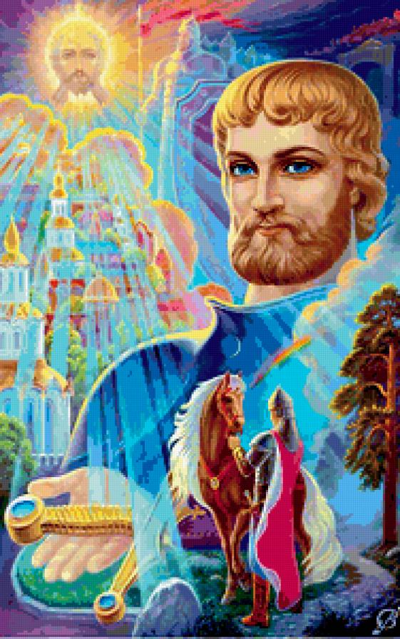 Завет отцов (В. Суворов) - мужчина, картина, красота, портрет, живопись - предпросмотр