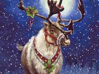 Схема вышивки «рождественский олень»