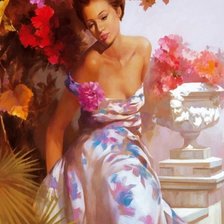 Схема вышивки «девушка»